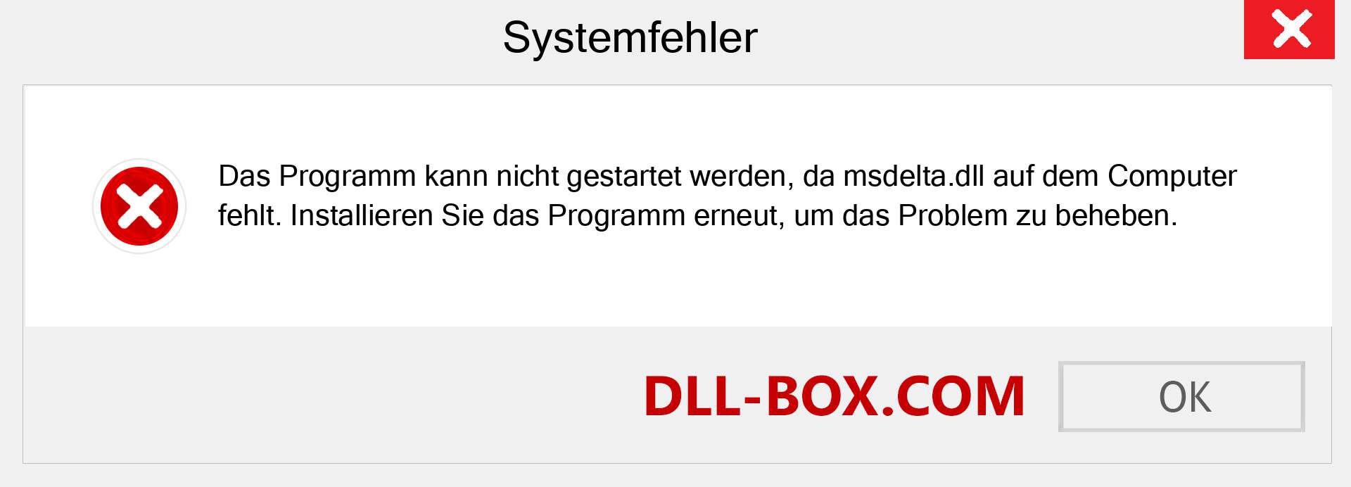 msdelta.dll-Datei fehlt?. Download für Windows 7, 8, 10 - Fix msdelta dll Missing Error unter Windows, Fotos, Bildern